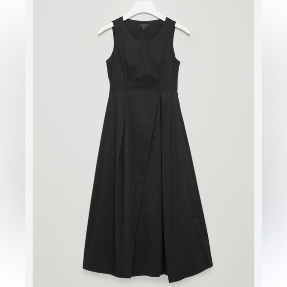 COS Dresses & Skirts - Cos Black Midi Pleated Dress 36/6